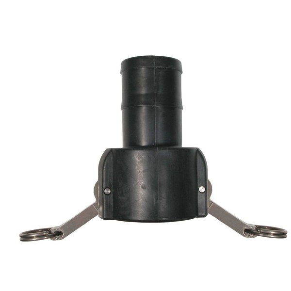Be Pressure 1in Polypropylene Camlock Fitting, Male Barb x Female Coupler Thread 90.722.100